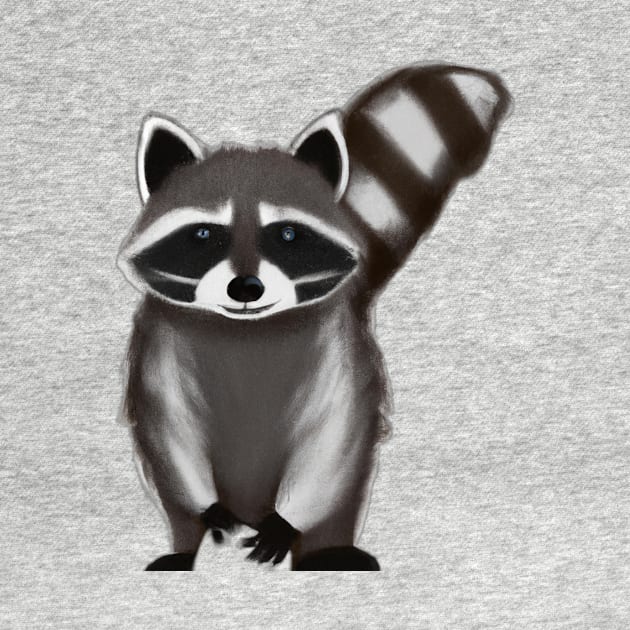 Cute Raccoon Drawing by Play Zoo